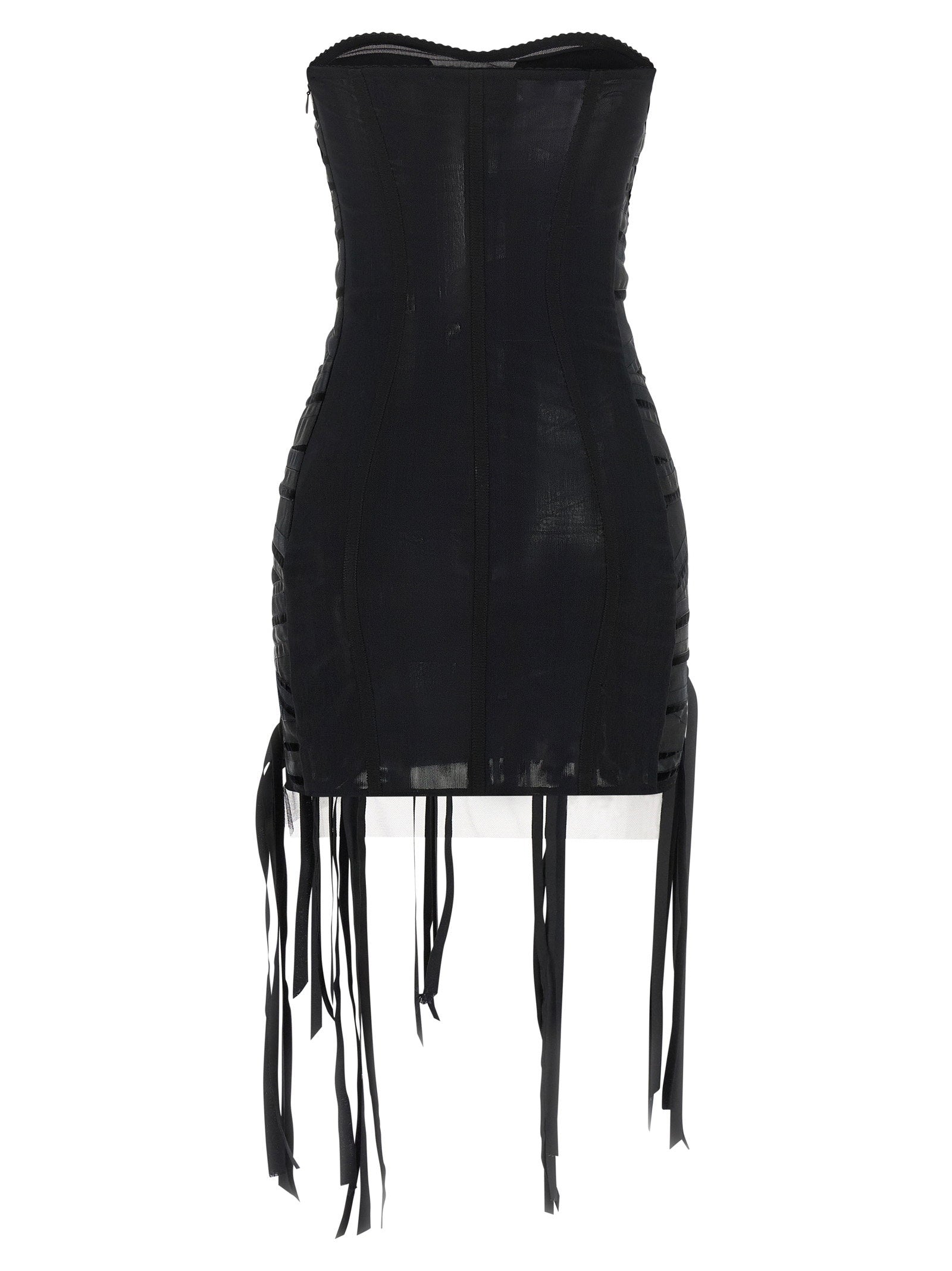 The Attico Ribbon Dress Black