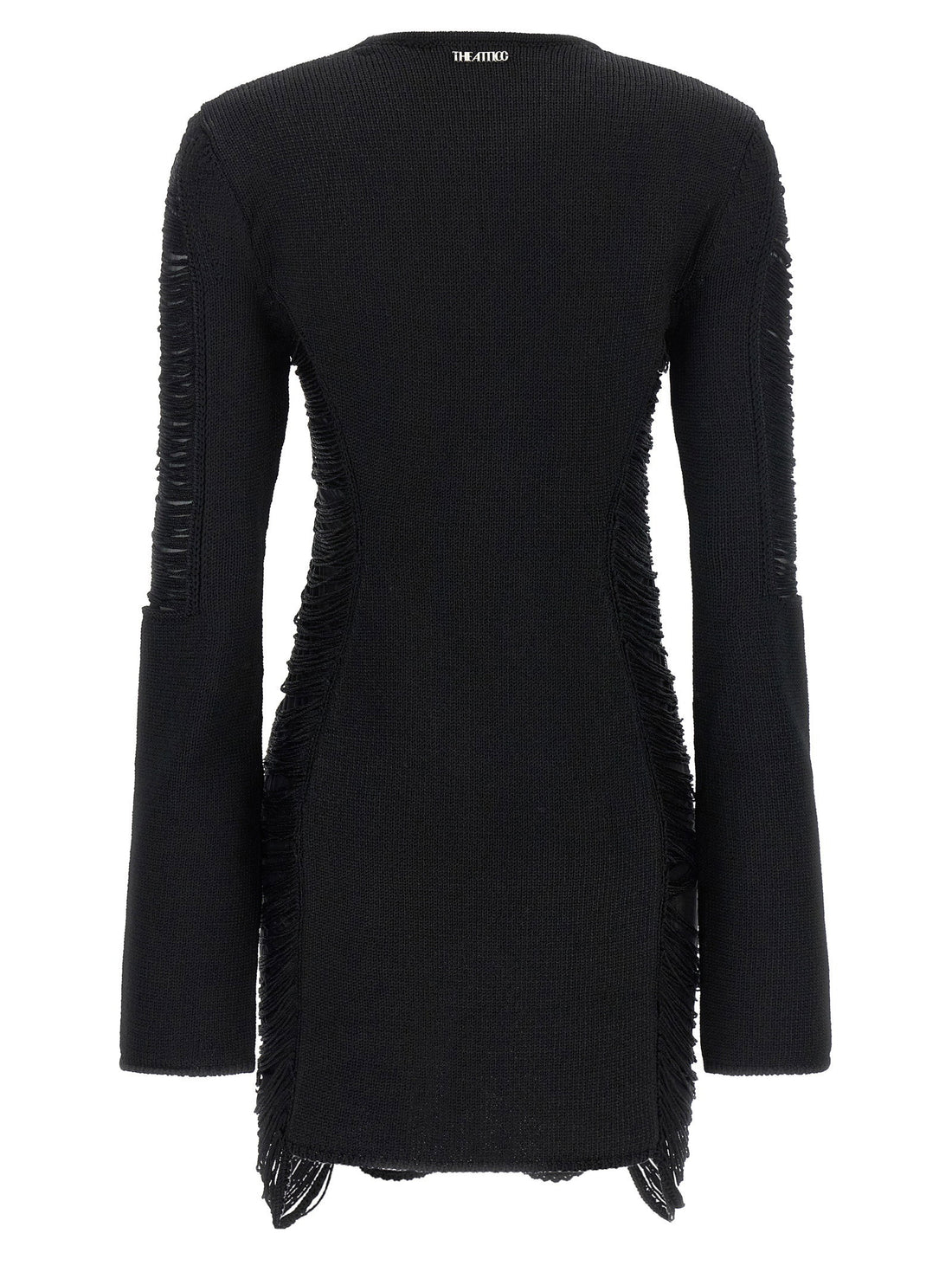 The Attico Fringed Dress Black