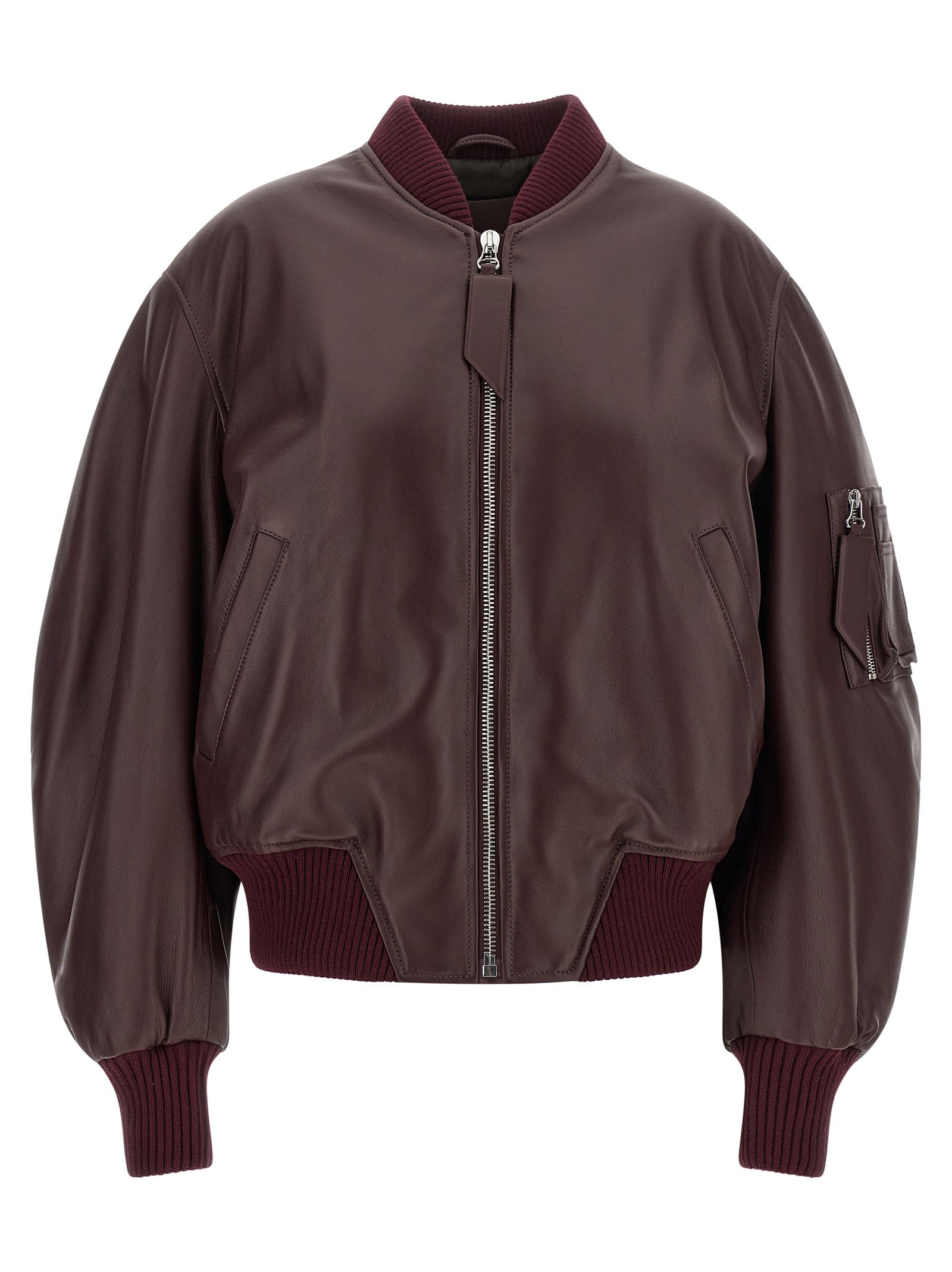 The Attico Anja Bomber Jacket Bordeaux
