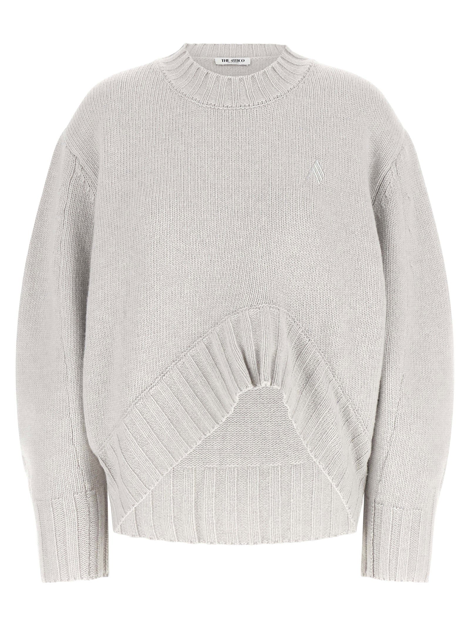 The Attico Asymmetrical Hem Sweater Gray