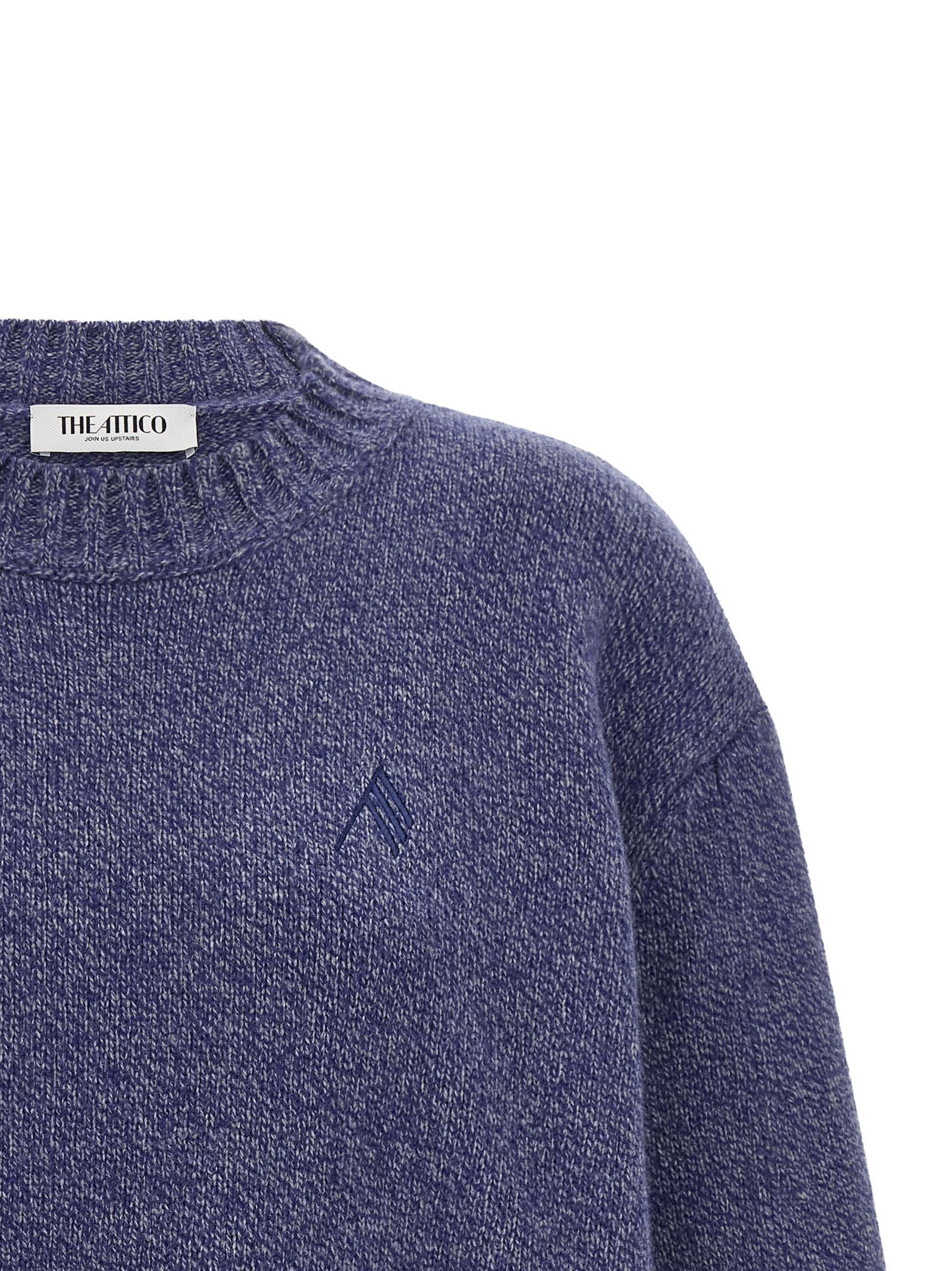 The Attico Asymmetrical Hem Sweater Blue