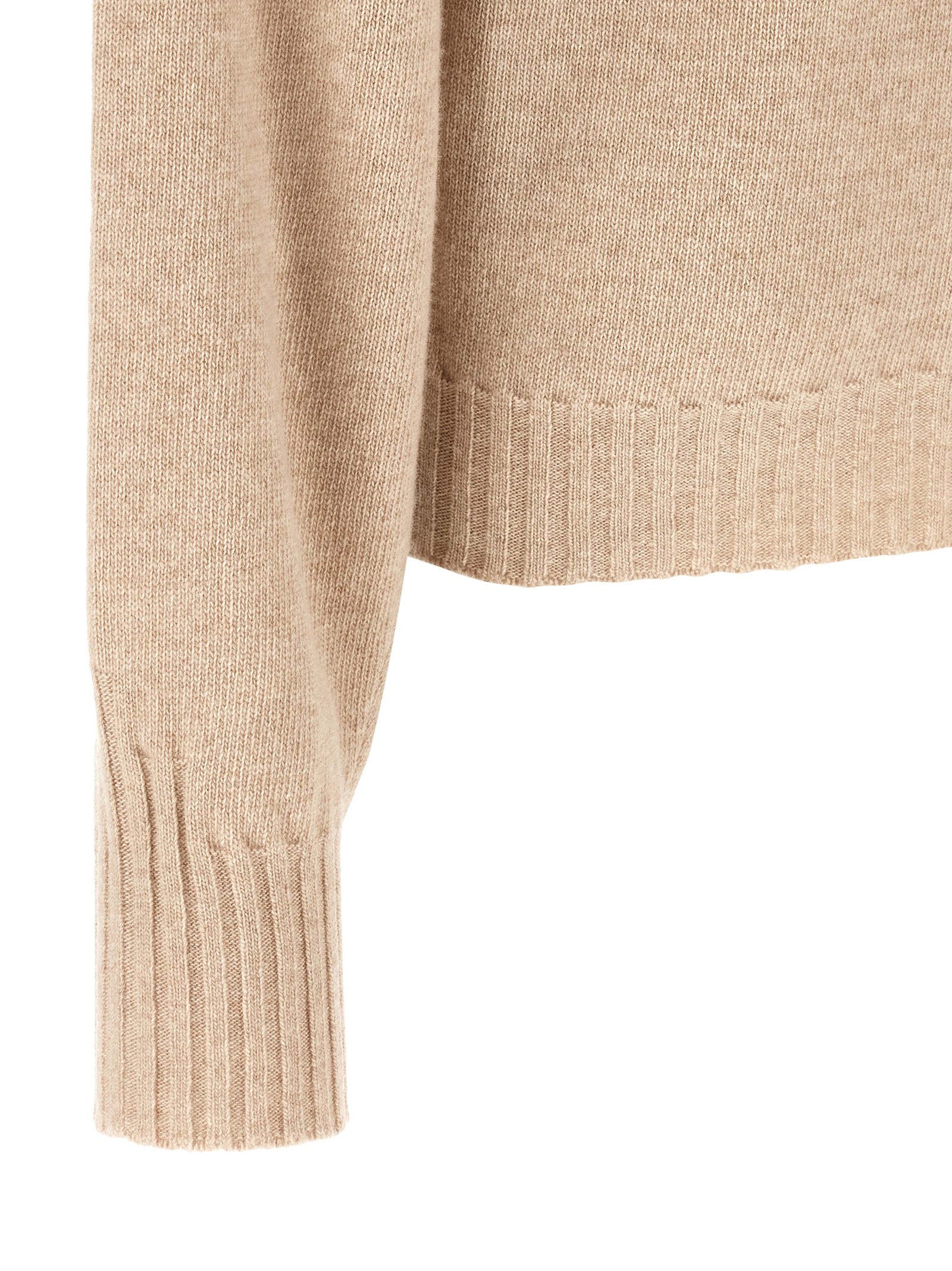 The Attico Sweater With Scarf Beige