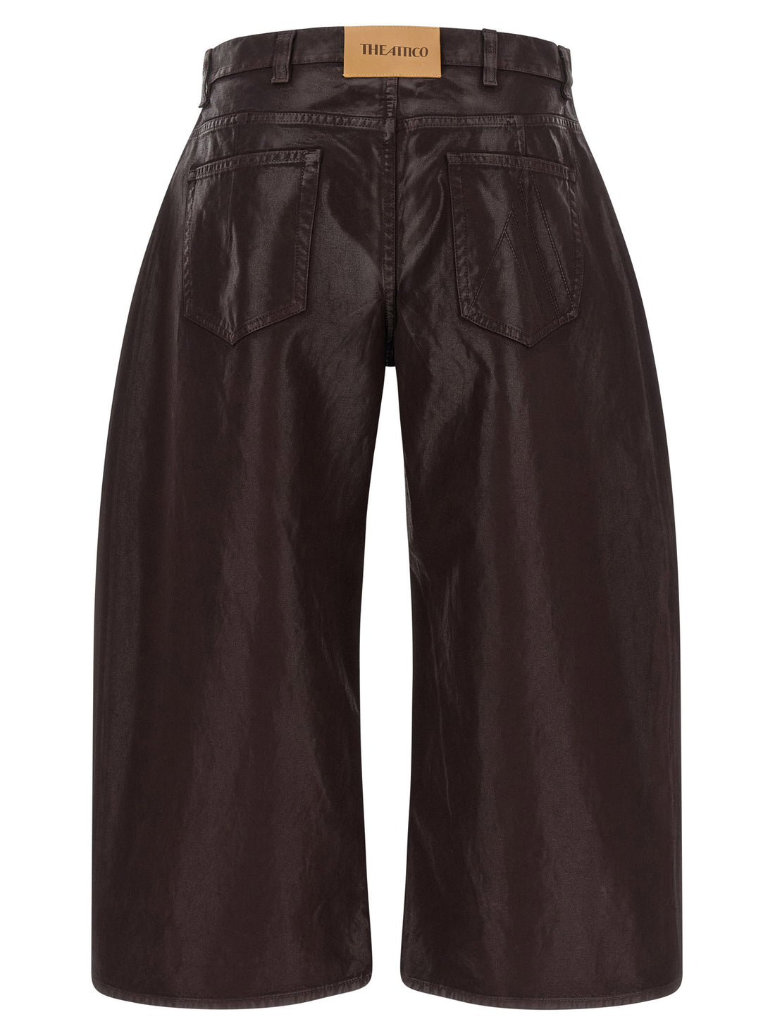 The Attico Cropped Pants Purple