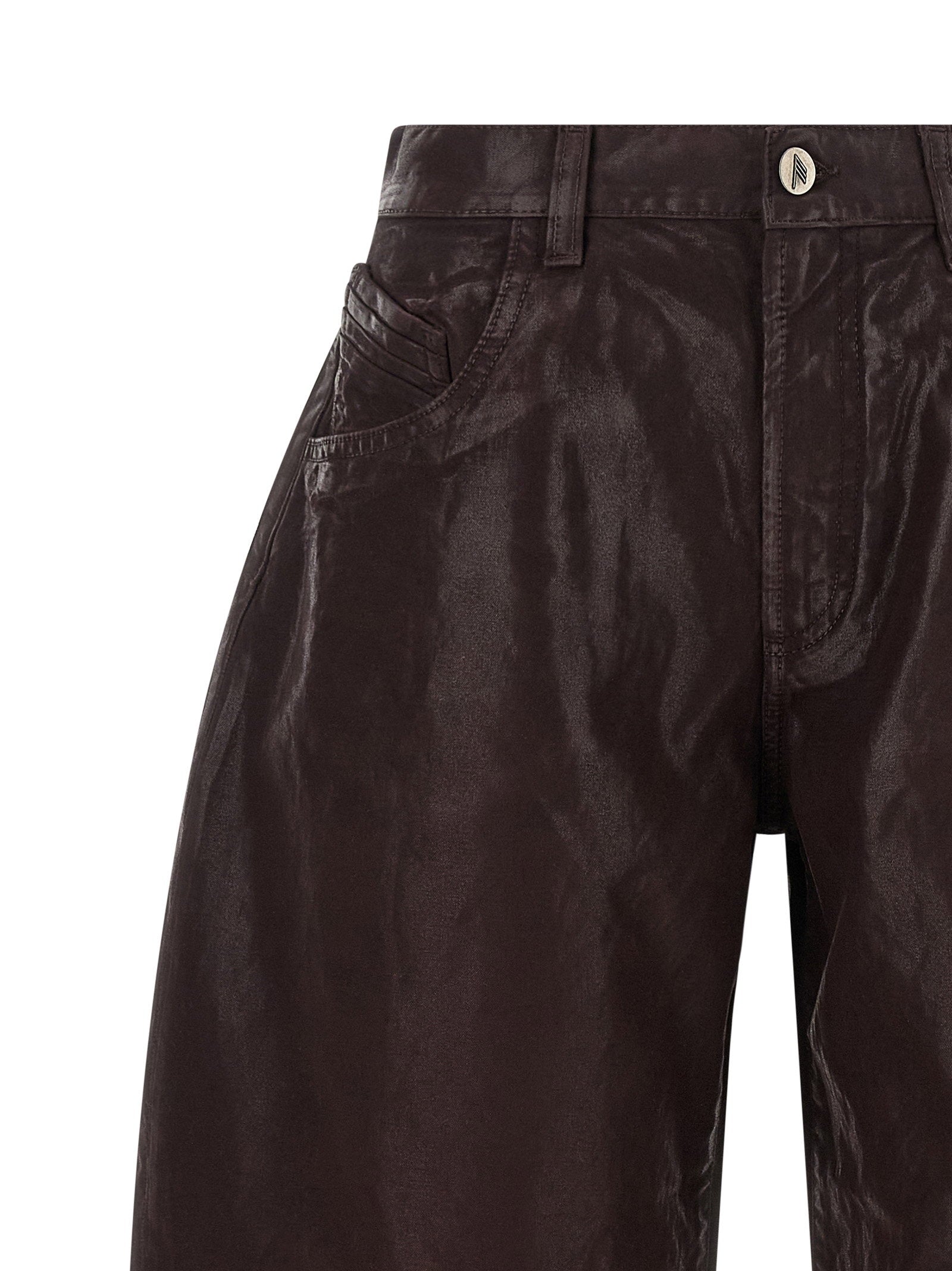 The Attico Cropped Pants Purple