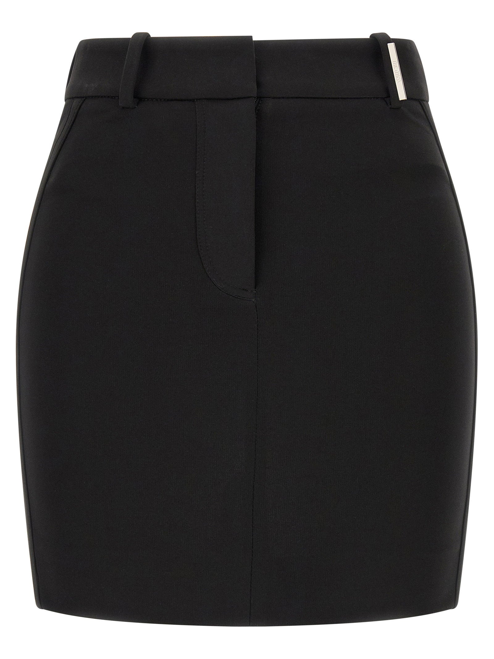 The Attico Metal Plate Skirt Black