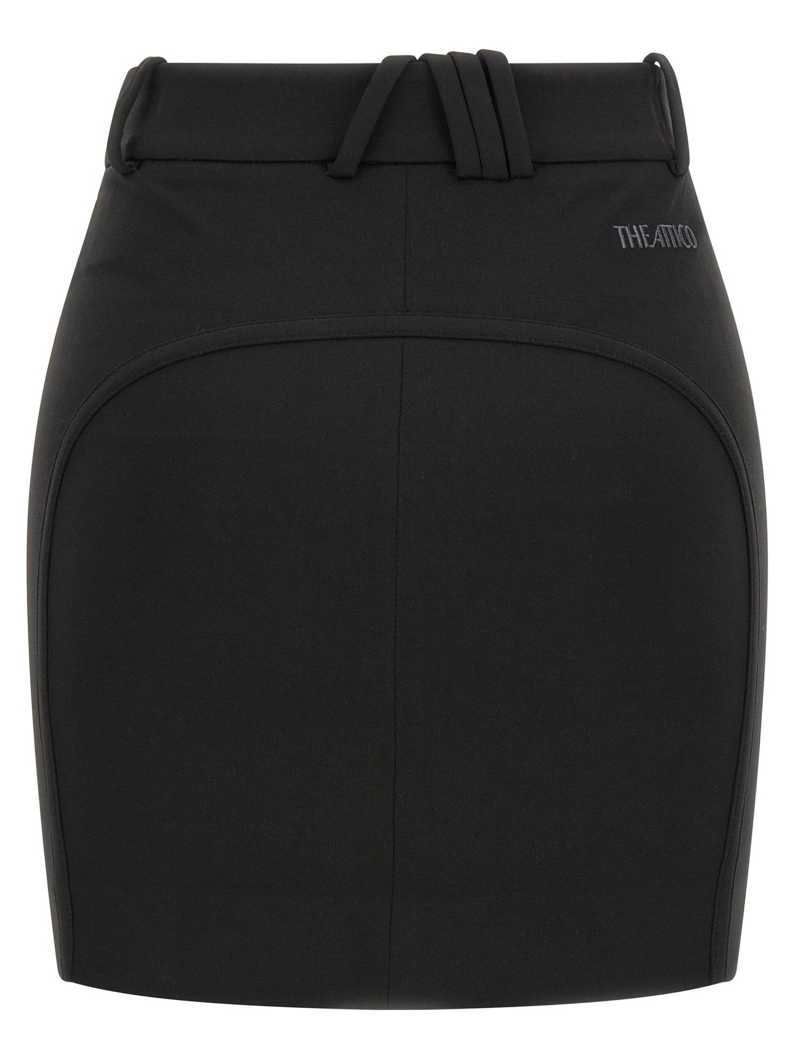 The Attico Metal Plate Skirt Black