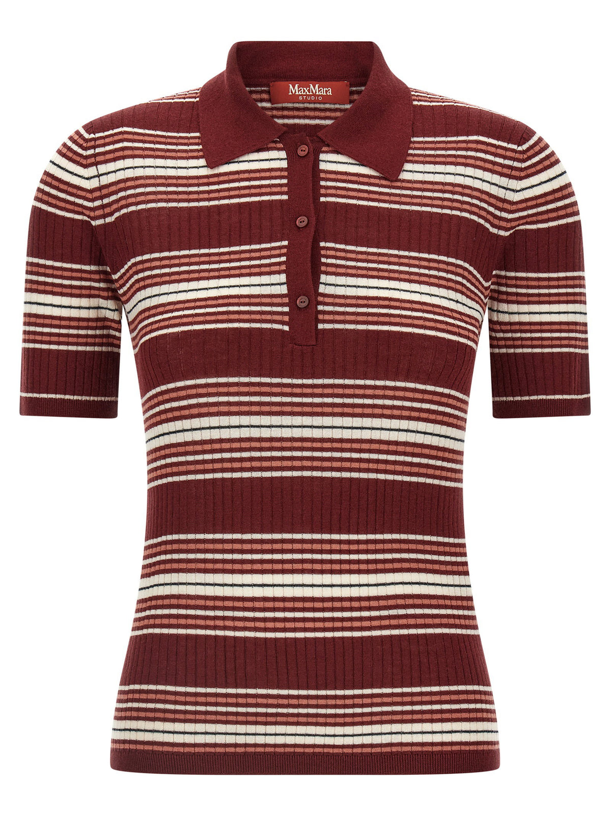 Max Mara Studio Msttallero Polo Shirt Bordeaux