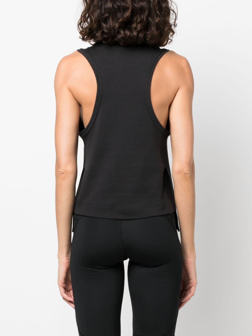 Adidas By Stella McCartney Logo-Print Organic Cotton-Blend Tank Top Black Black