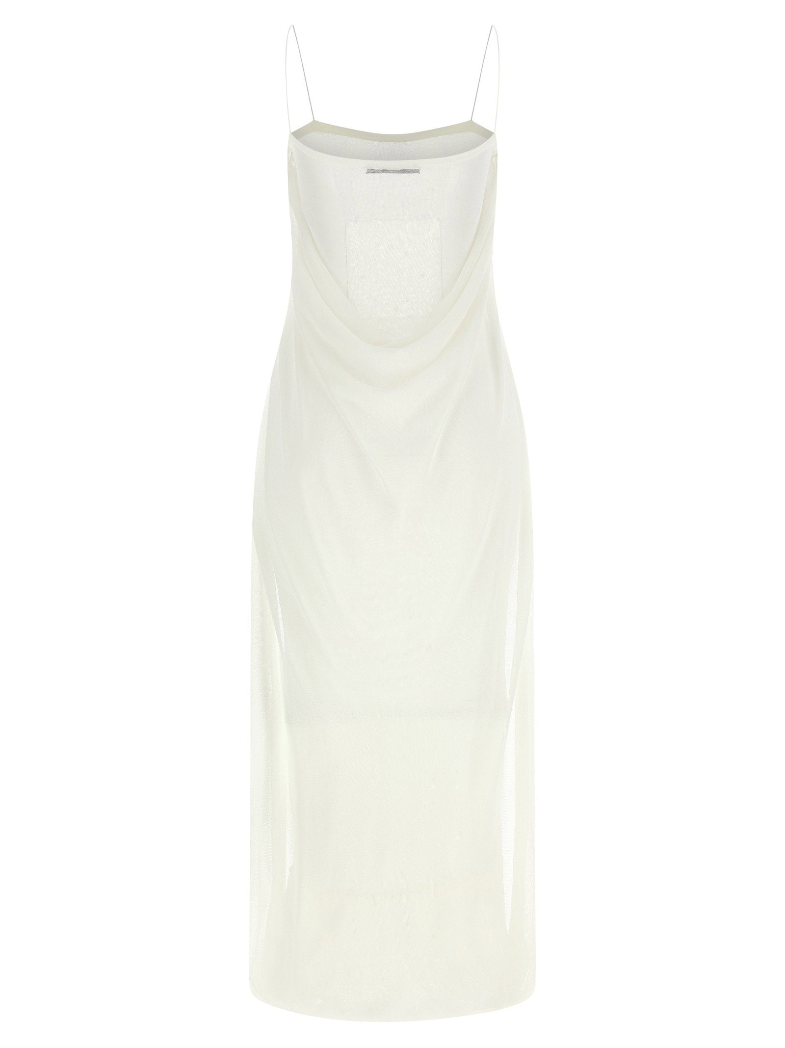 Jacquemus La Robe Maille Plumetis Dress White