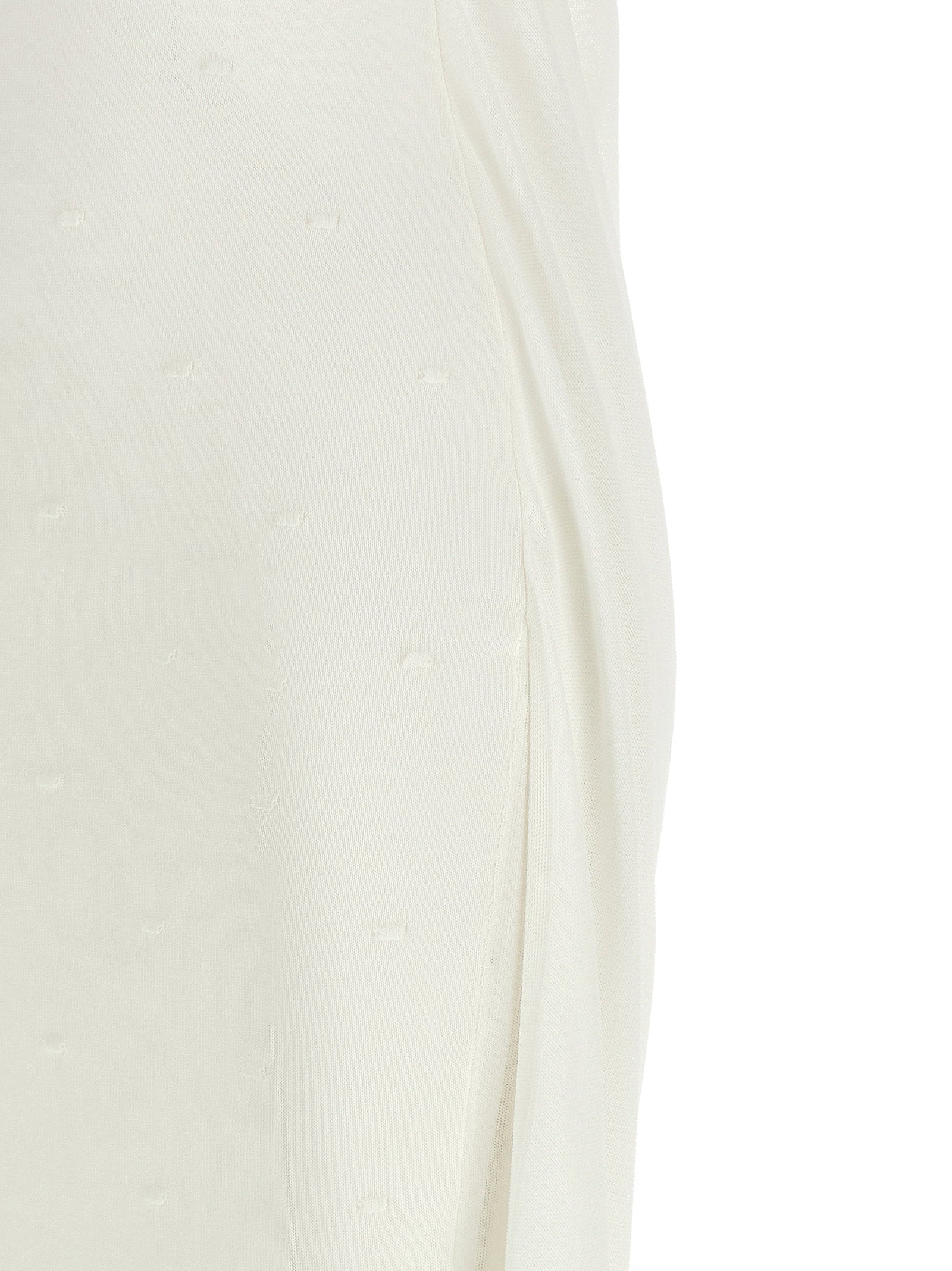 Jacquemus La Robe Maille Plumetis Dress White