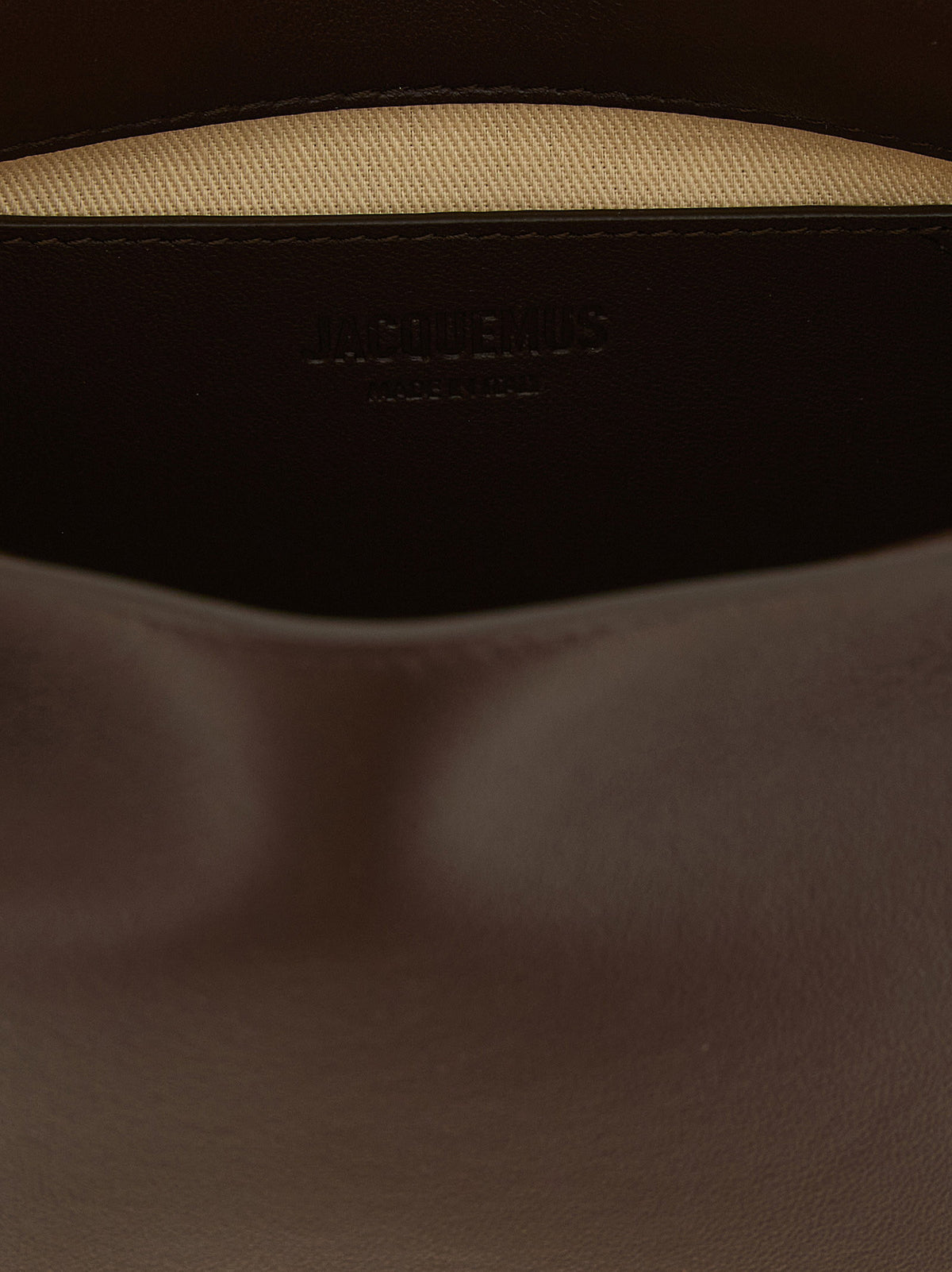 Jacquemus Le Sac Rond Carré Clutch Brown