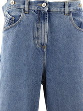 The Attico Straight-Leg Washed Denim Jeans Clear Blue