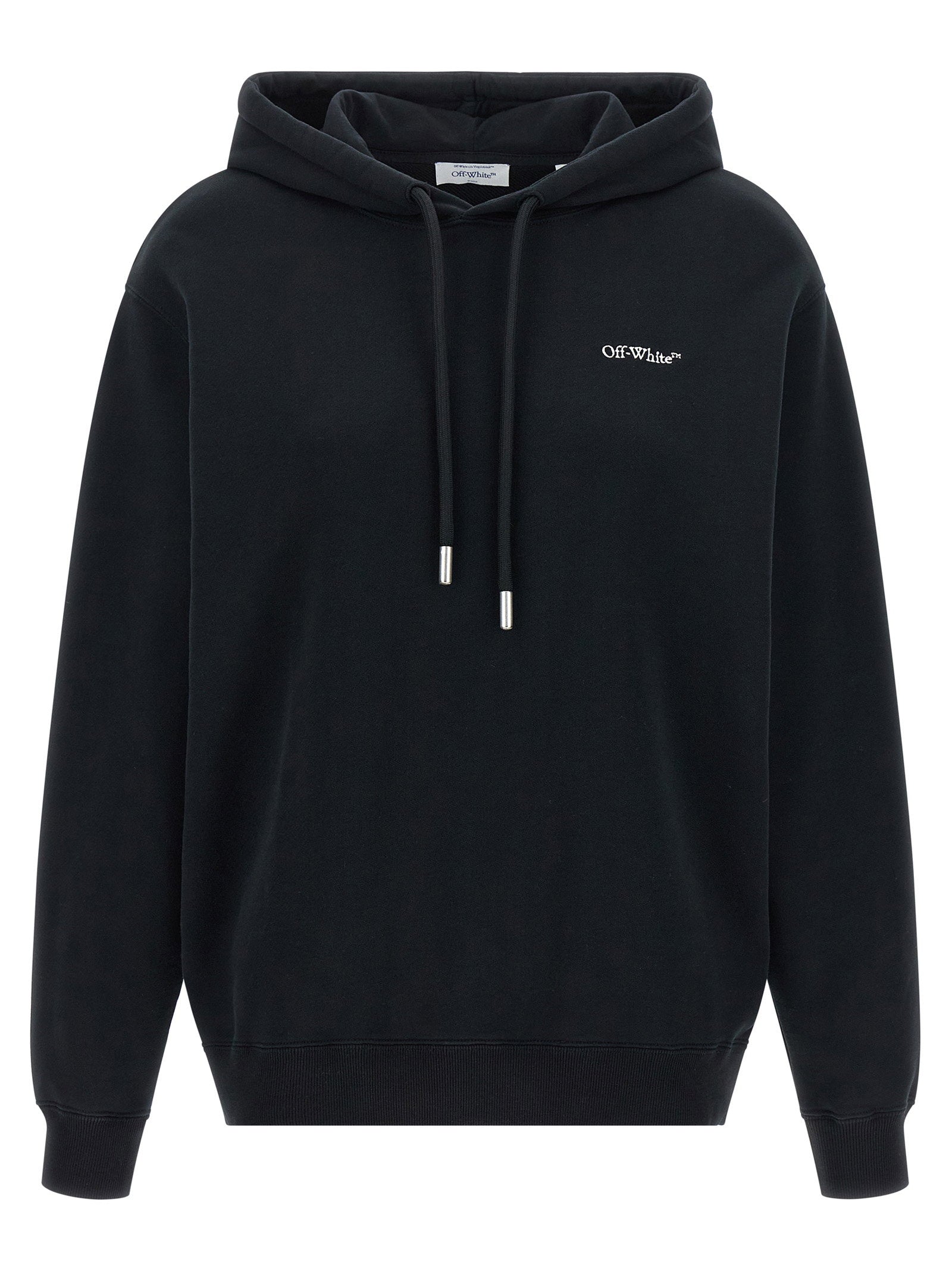 Off White Arrow Out Flower Hoodie Black