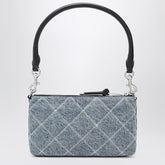 Marc Jacobs Snapshot Quilted Denim Clutch Bag Light Blue
