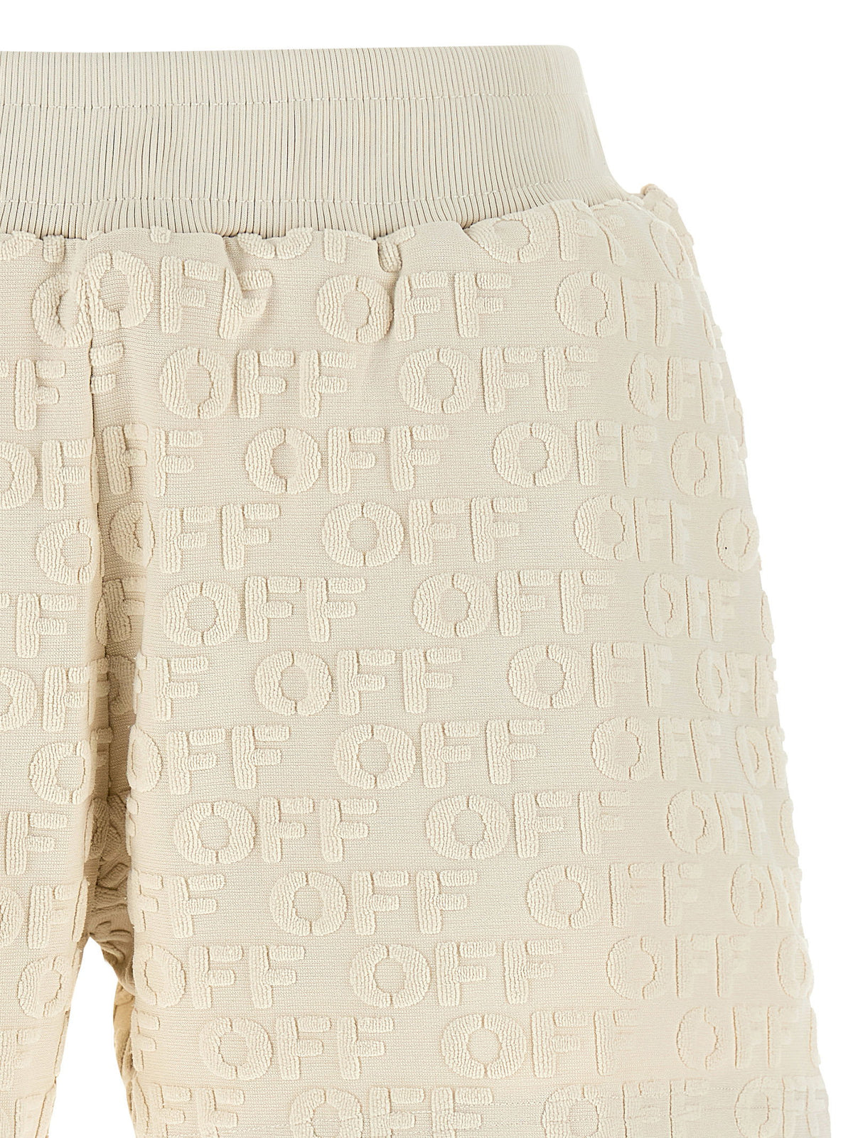 Off White Terry Shorts Beige