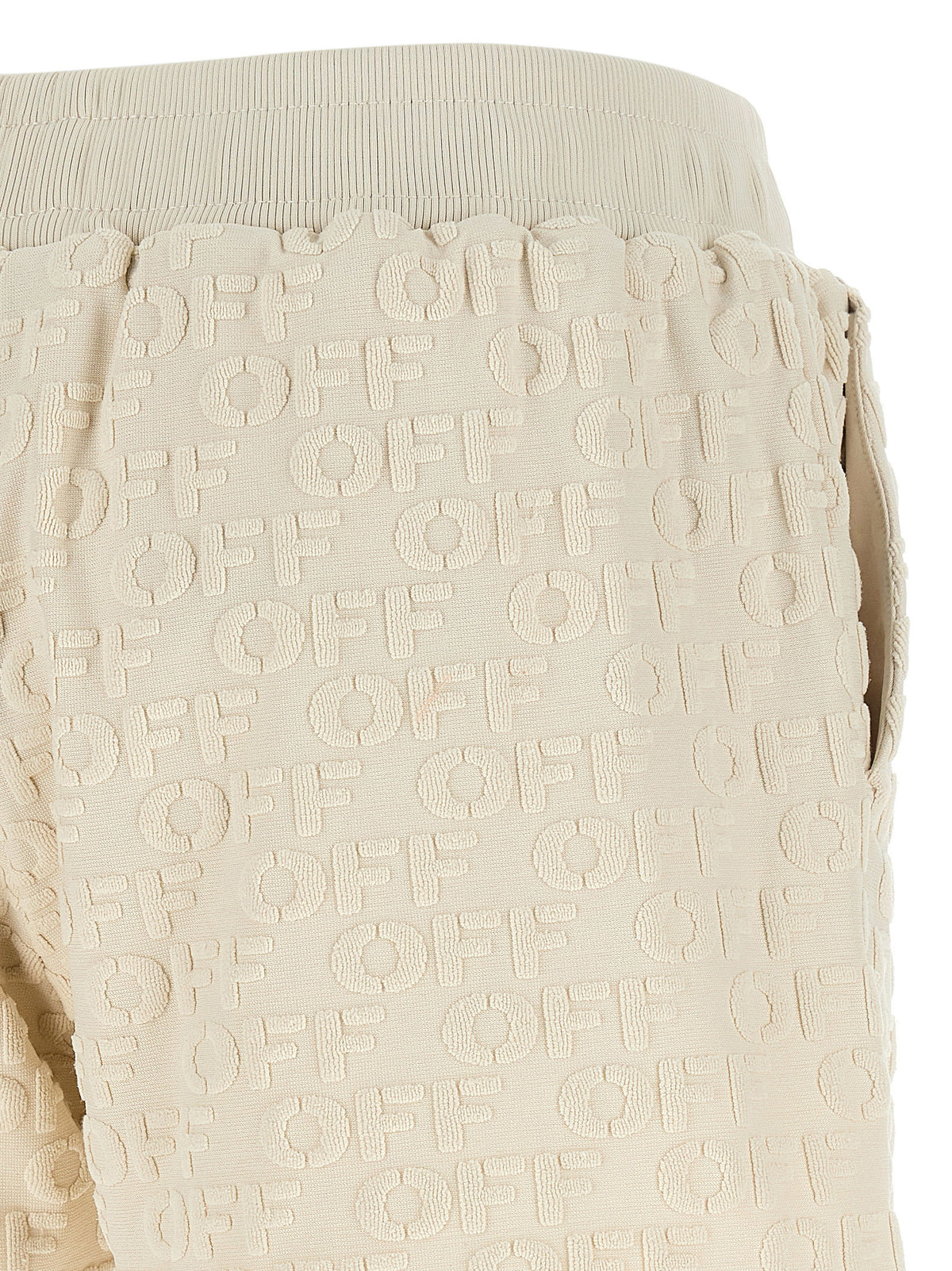 Off White Terry Shorts Beige