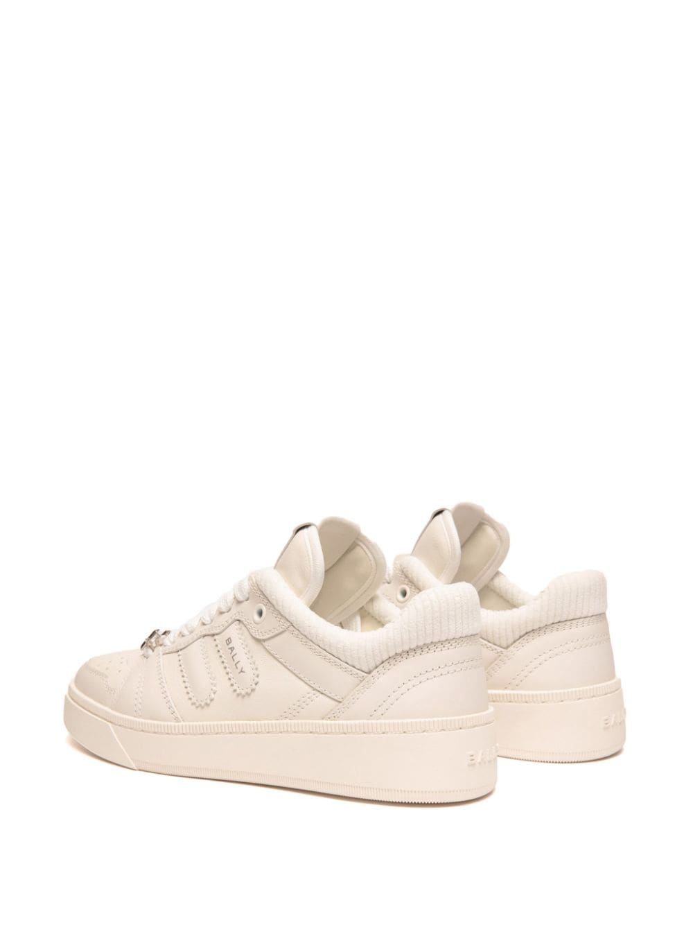 Bally Off-White Calf Leather Logo Sneakers White