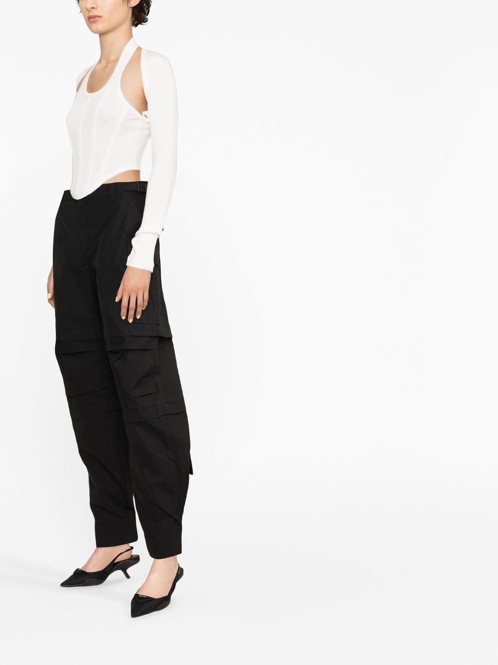 Wardrobe.Nyc Cotton Cargo Pants with Detachable Legs Black