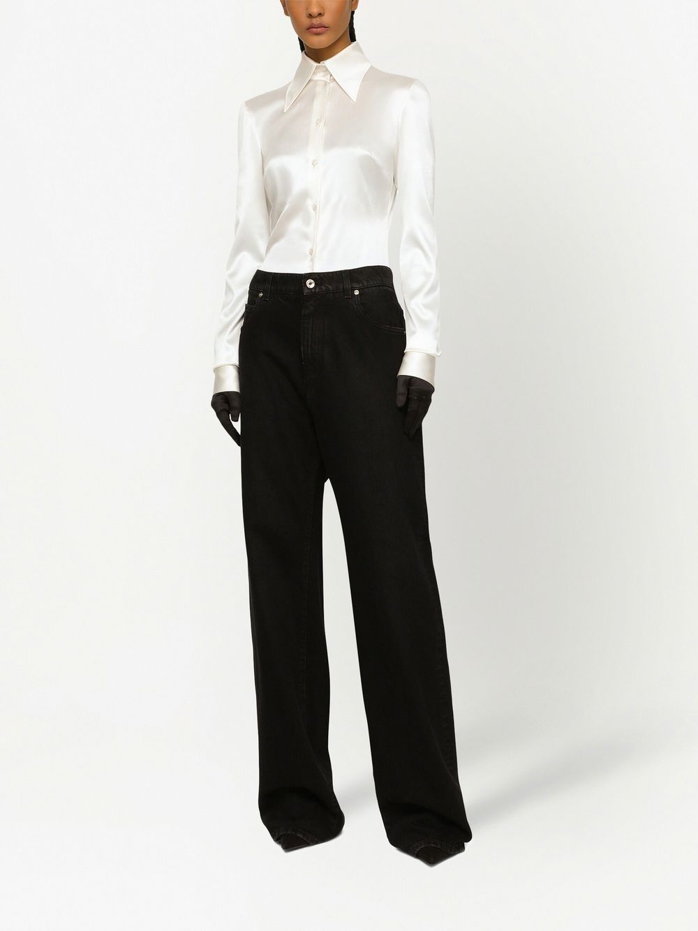 Dolce & Gabbana High-Rise Relaxed Boyfriend Jeans Black