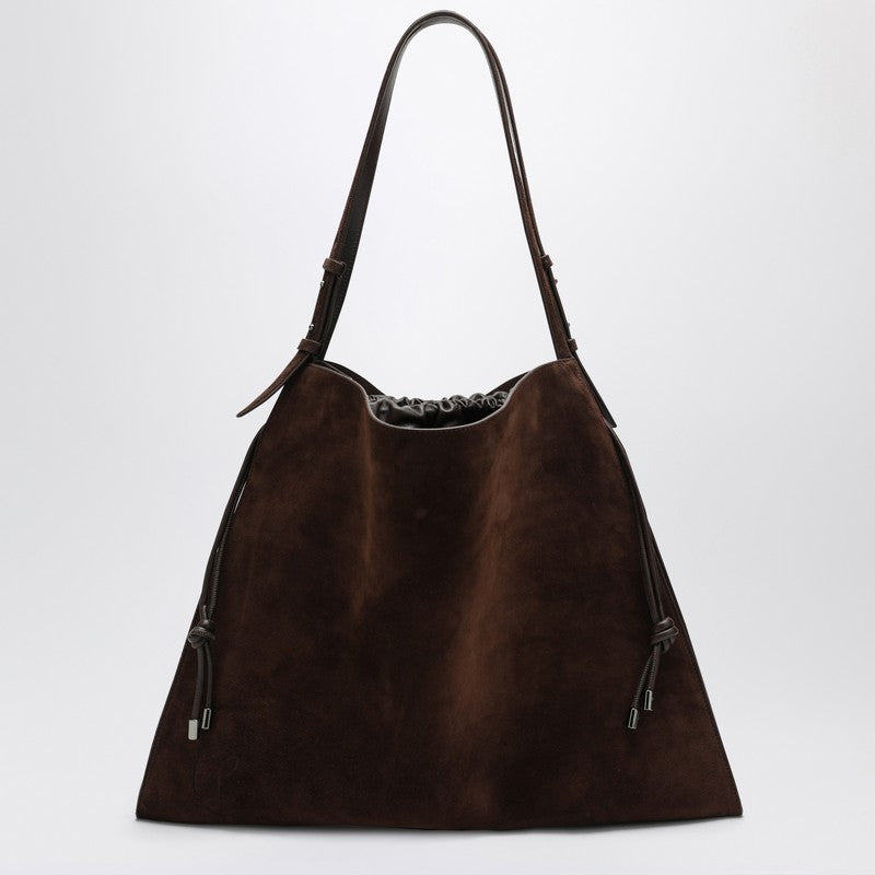 Christian Louboutin Baggy Large Suede Tote Bag Black black