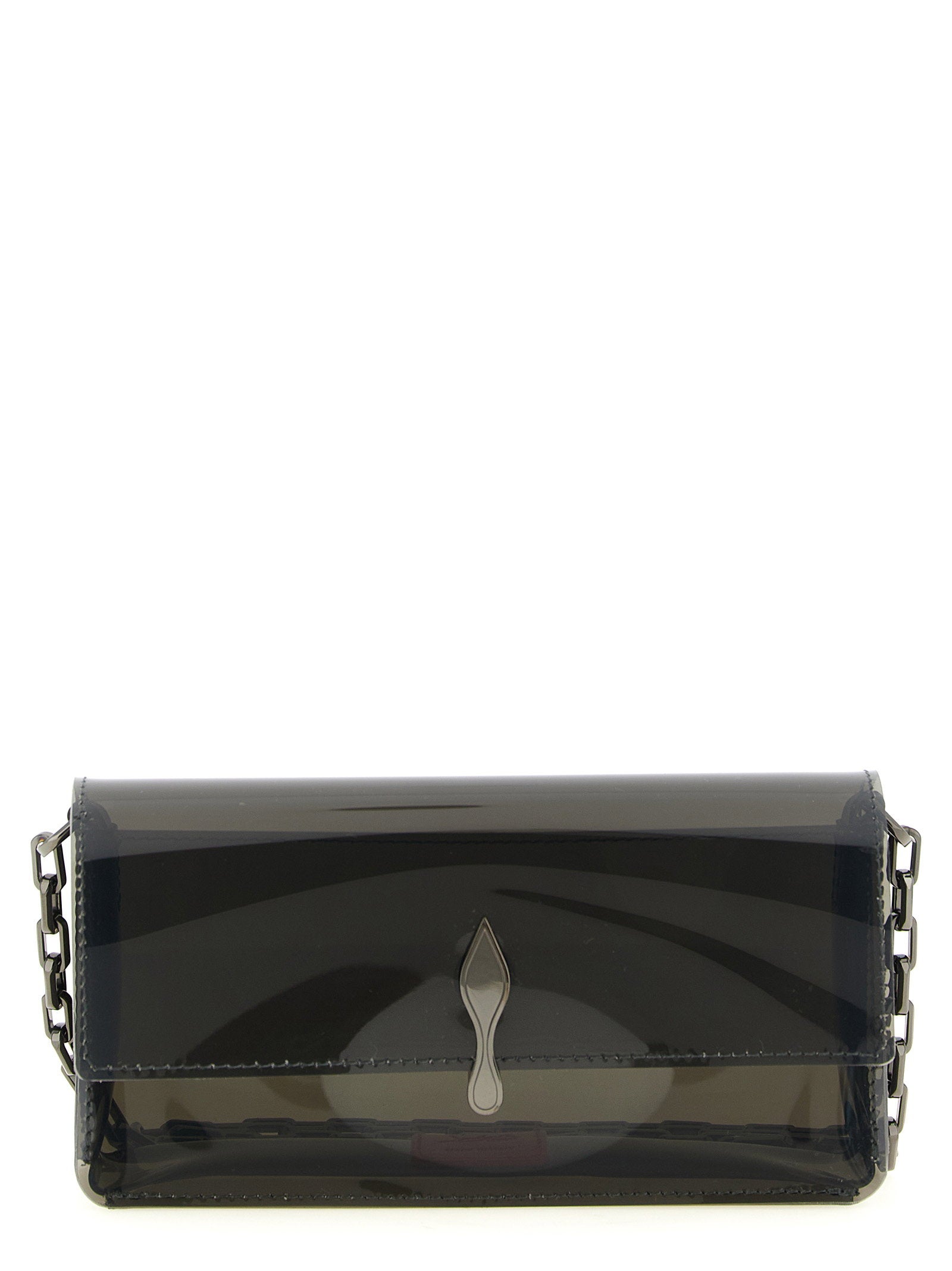 Christian Louboutin Clutch With Bettina Mini Strap Black