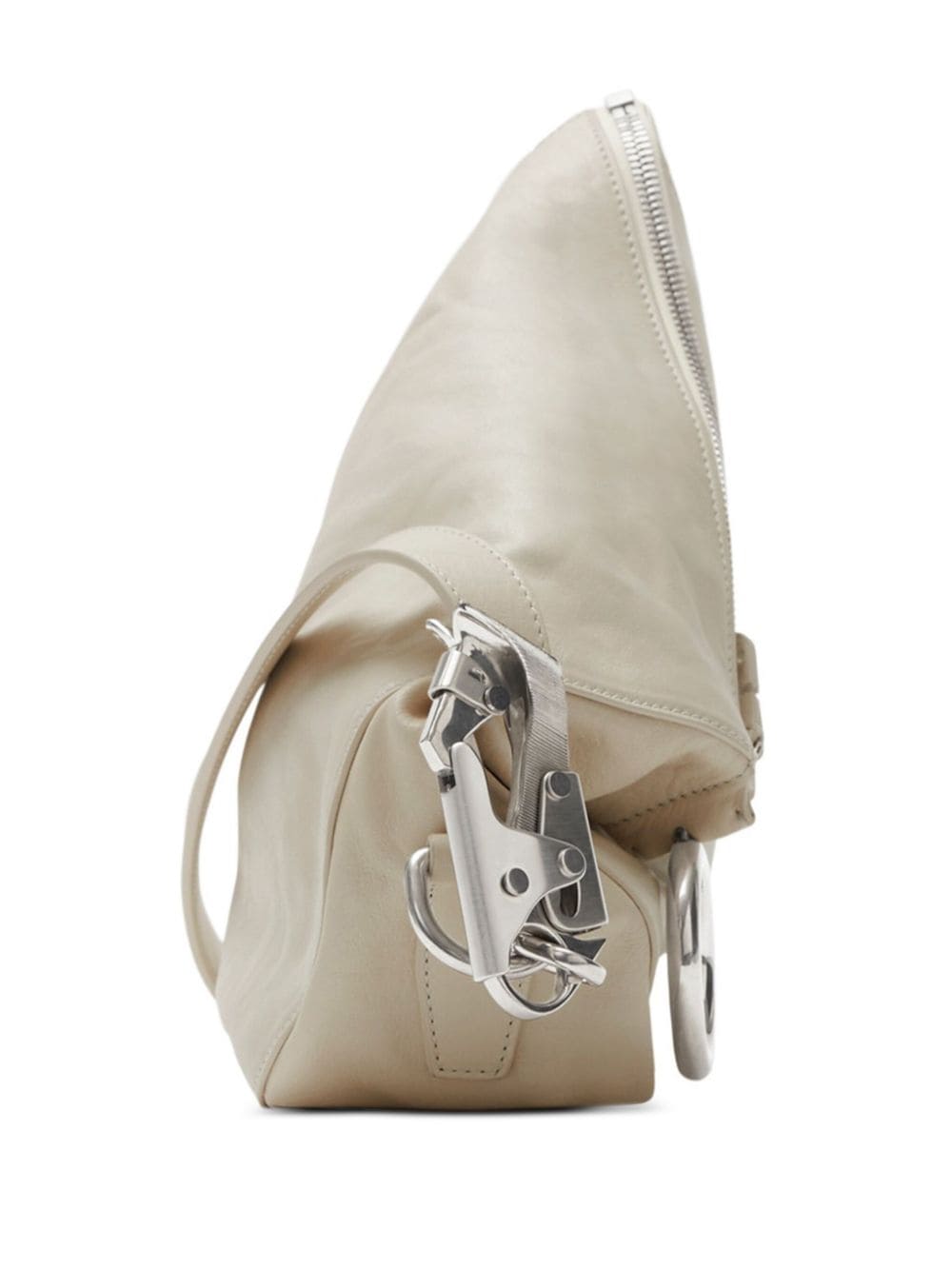 Burberry Small Knight Leather Shoulder Bag White