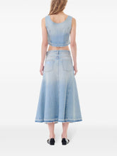 Ganni A-line Denim Skirt in Clear Blue Clear Blue