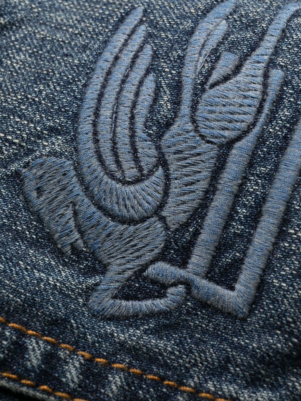 Etro High-Rise Flared Jeans with Pegaso Embroidery Blue Blue
