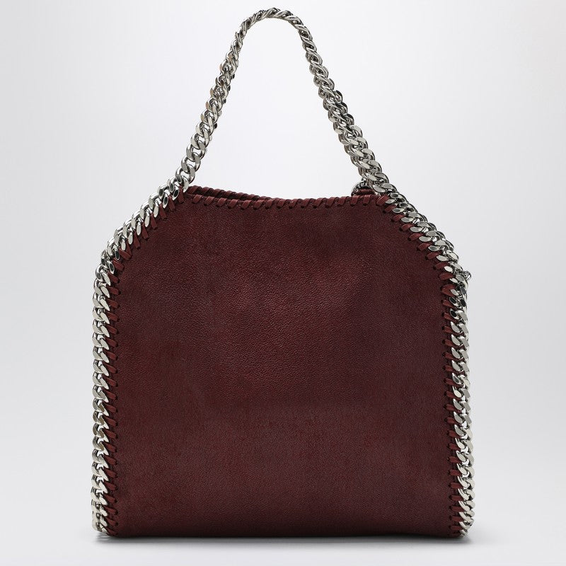 Stella McCartney Falabella Mini Tote Bag in Burgundy Faux Leather