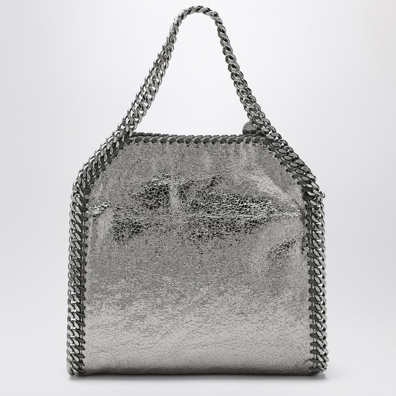 Stella McCartney Falabella Mini Metallic Grey Tote Bag Grey