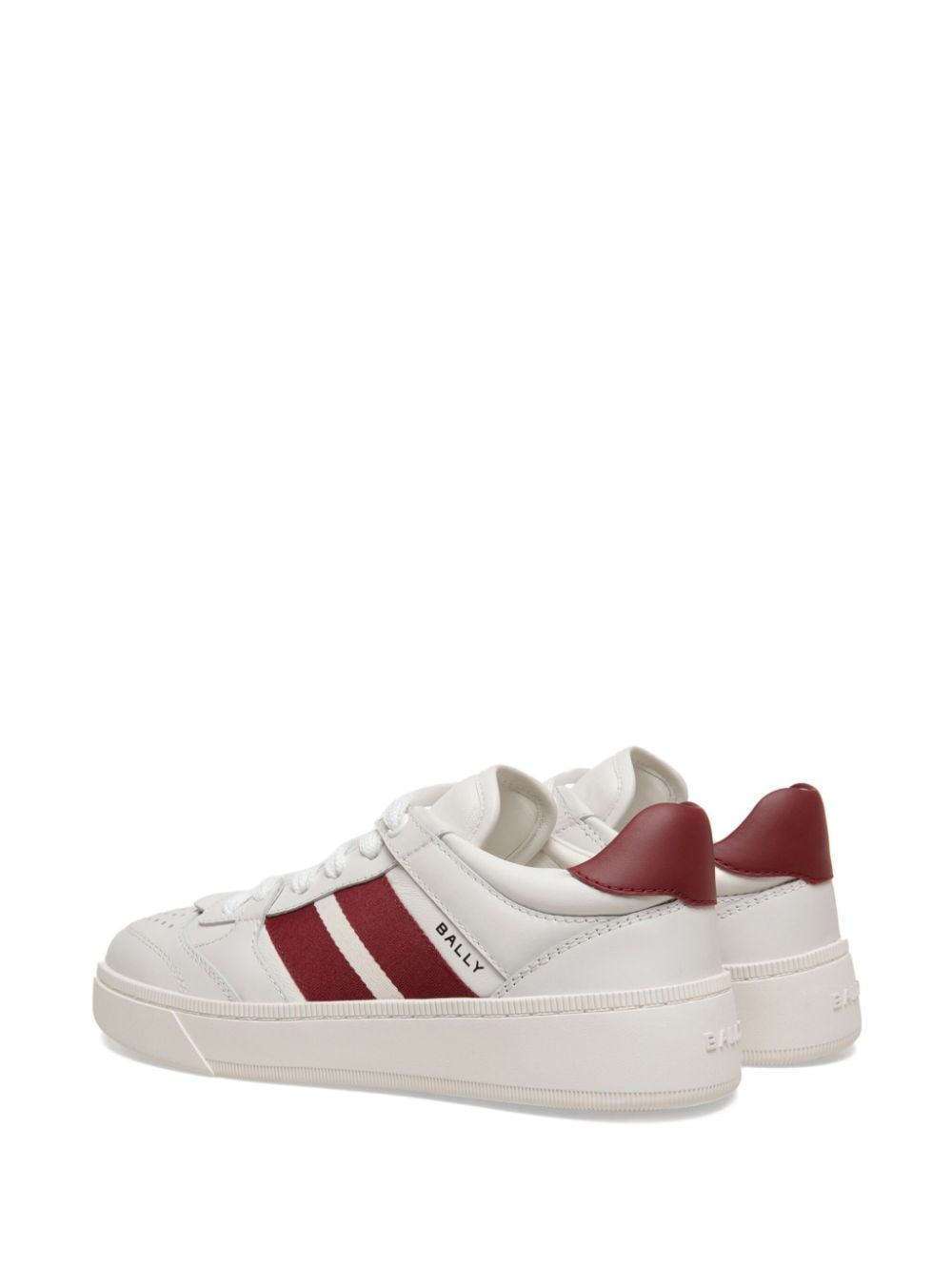 Bally Panelled Calf Leather Sneakers Red Red