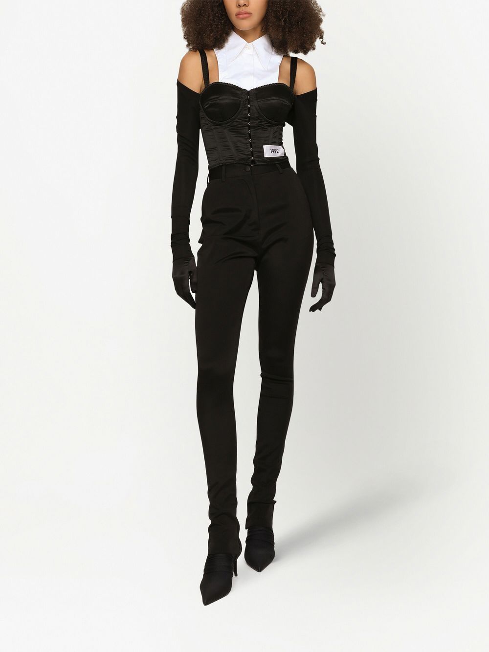 KIM D&G Layered-shirt Corset Top