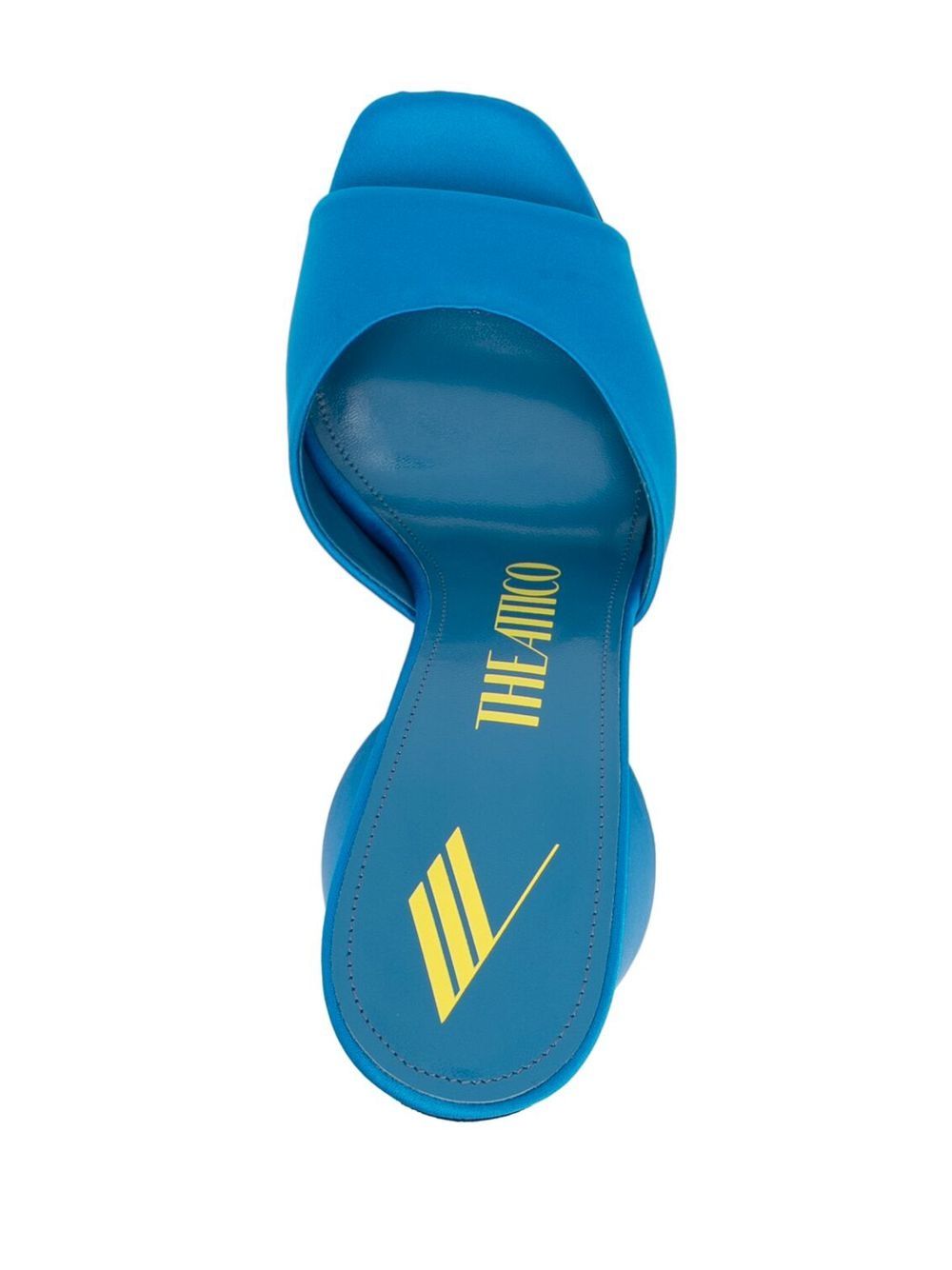 The Attico Luz 105 Satin Mules Clear Blue