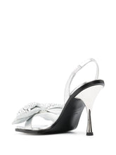 Dsquared2 Bow-Detail Crystal-Embellished Square-Toe Sandals Silver silver