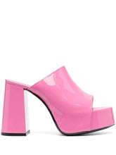 By Far Brad Platform Mules Fuchsia