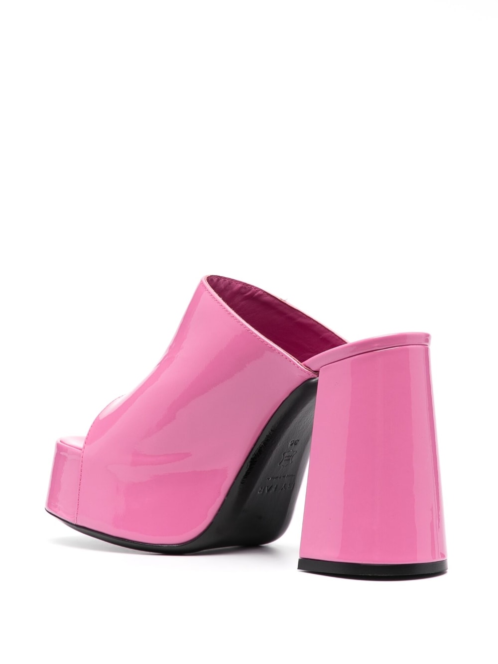 By Far Brad Platform Mules Fuchsia