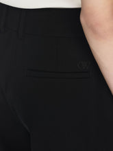 Off White Wide-Leg Piped Cotton Track Pants Black