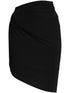 JACQUEMUS Draped Asymmetric High-Waisted Mini Skirt Black black