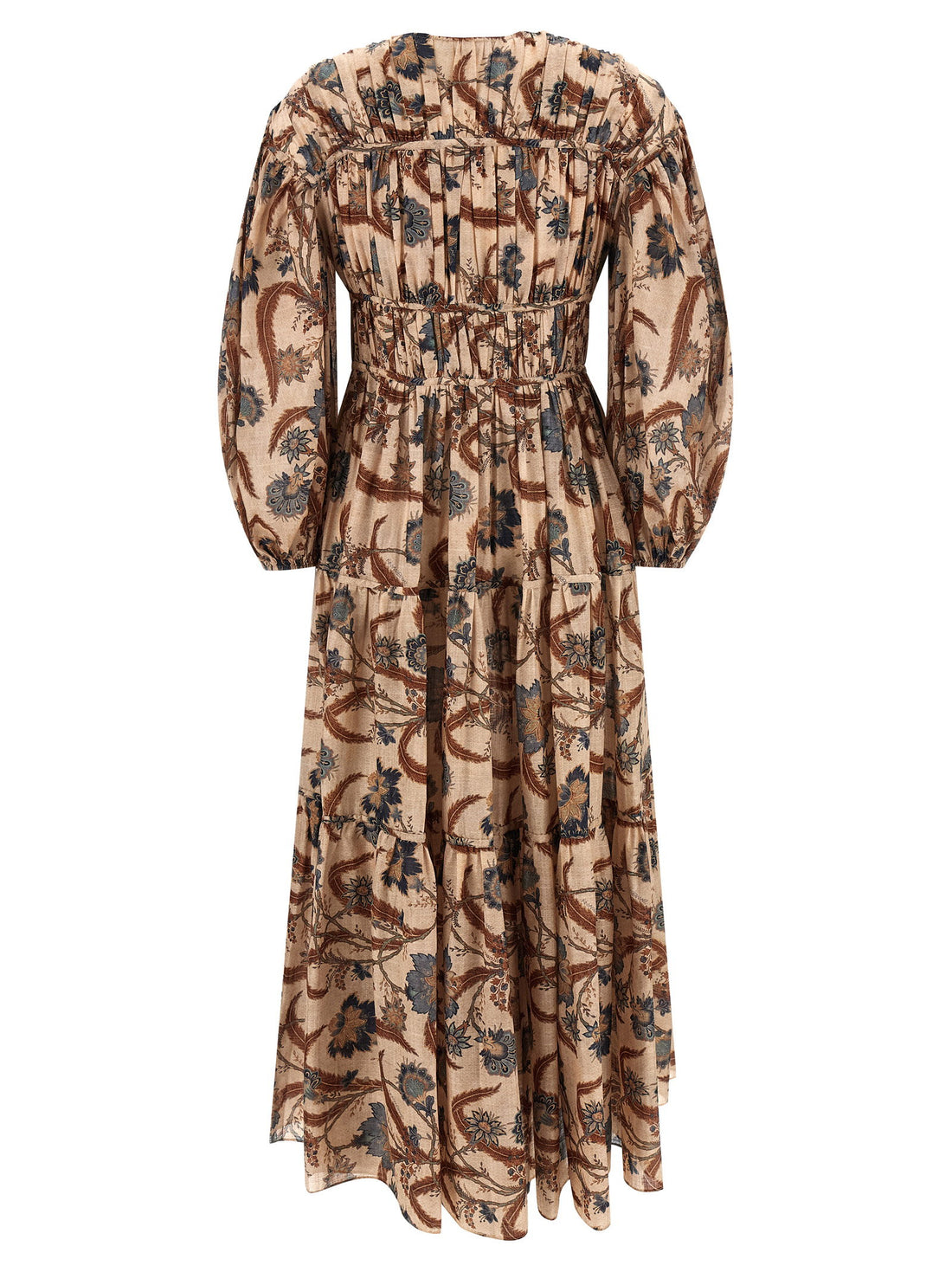 Zimmermann Ascension Tie Billow Maxi Dress Multicolor