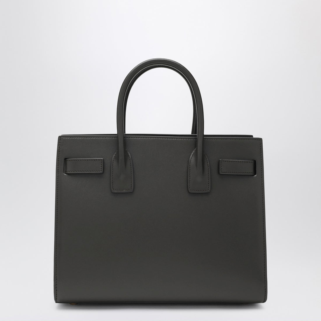 Saint Laurent Grey Sac De Jour Baby Smooth Leather Bag Brown