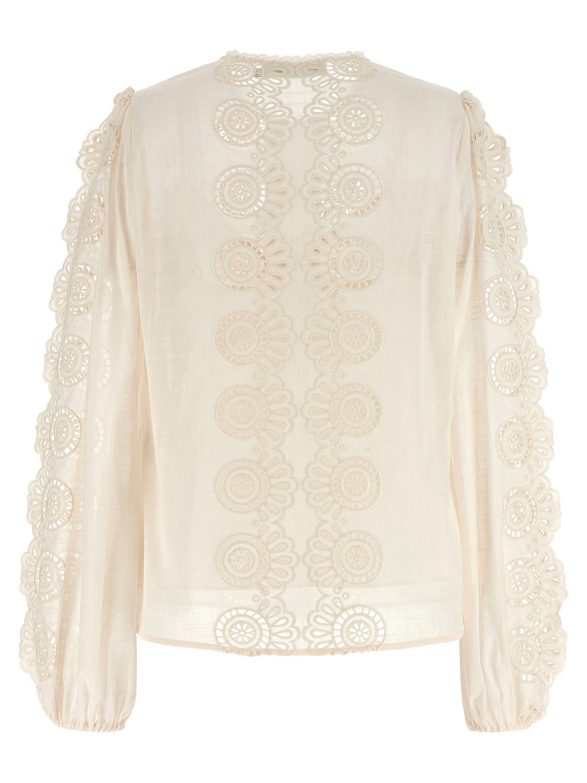 Zimmermann Lucky Embroidered Blouse White