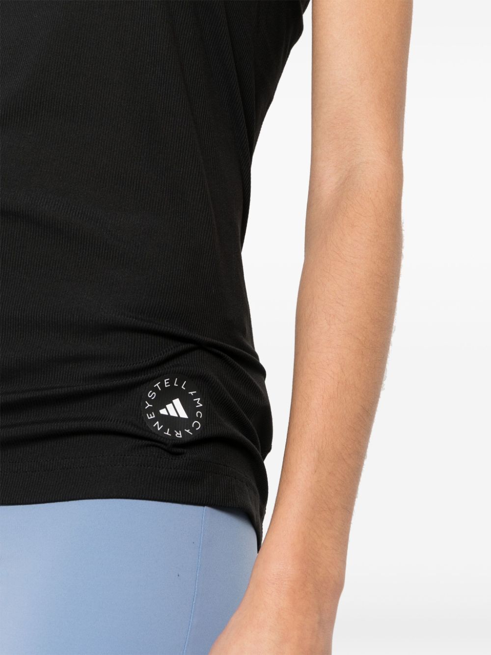 Adidas By Stella McCartney Ribbed Sleeveless Performance Top Black Black
