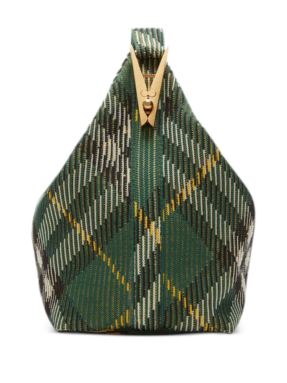 Burberry Medium Check Shoulder Bag in Green