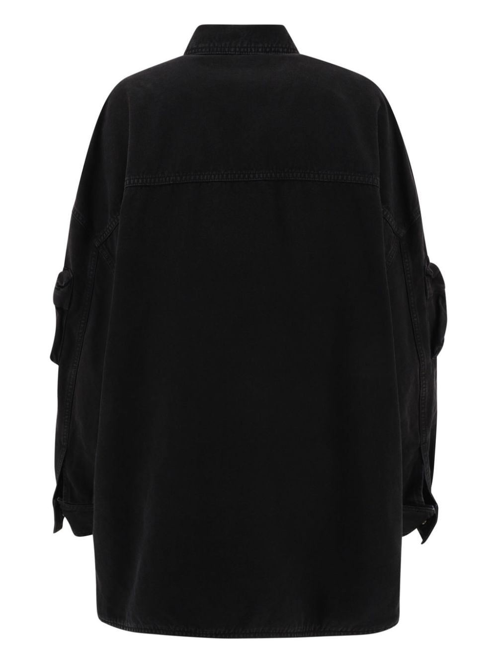 The Attico Cotton Cargo Jacket with Classic Collar Black