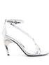 Alexander McQueen Armadillo Mirror-Effect Sandals Silver