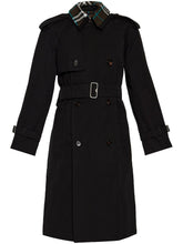 Burberry Cotton Trench Coat Black