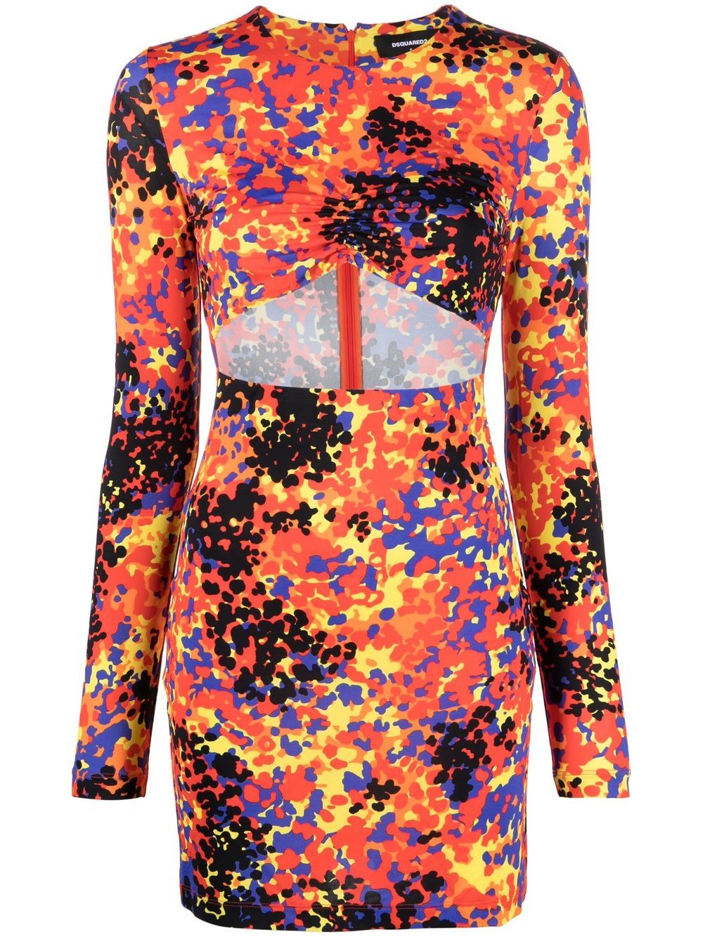Dsquared2 Cut-Out Mini Multicolour Dress MultiColour