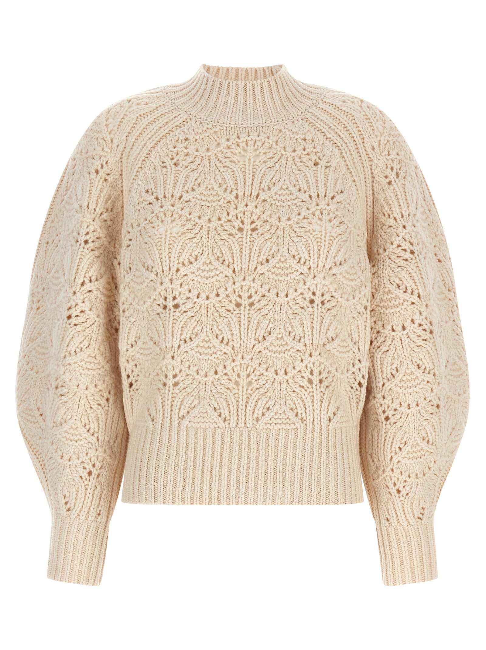 Zimmermann Hypnotic Cable Knit Sweater Beige