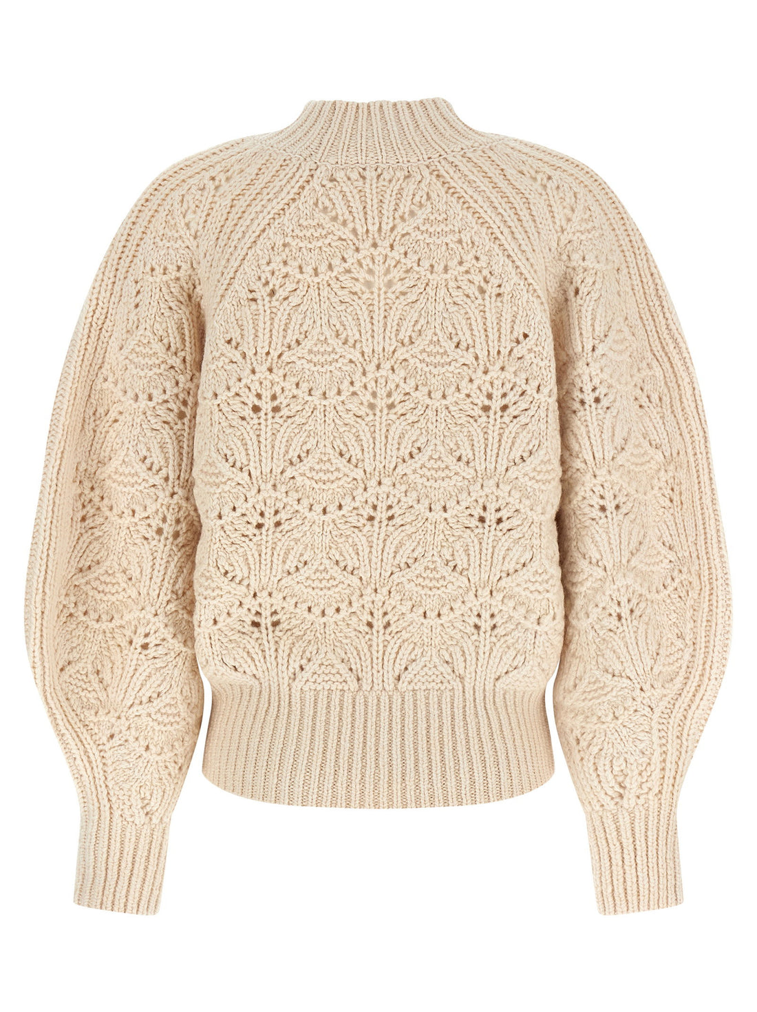 Zimmermann Hypnotic Cable Knit Sweater Beige