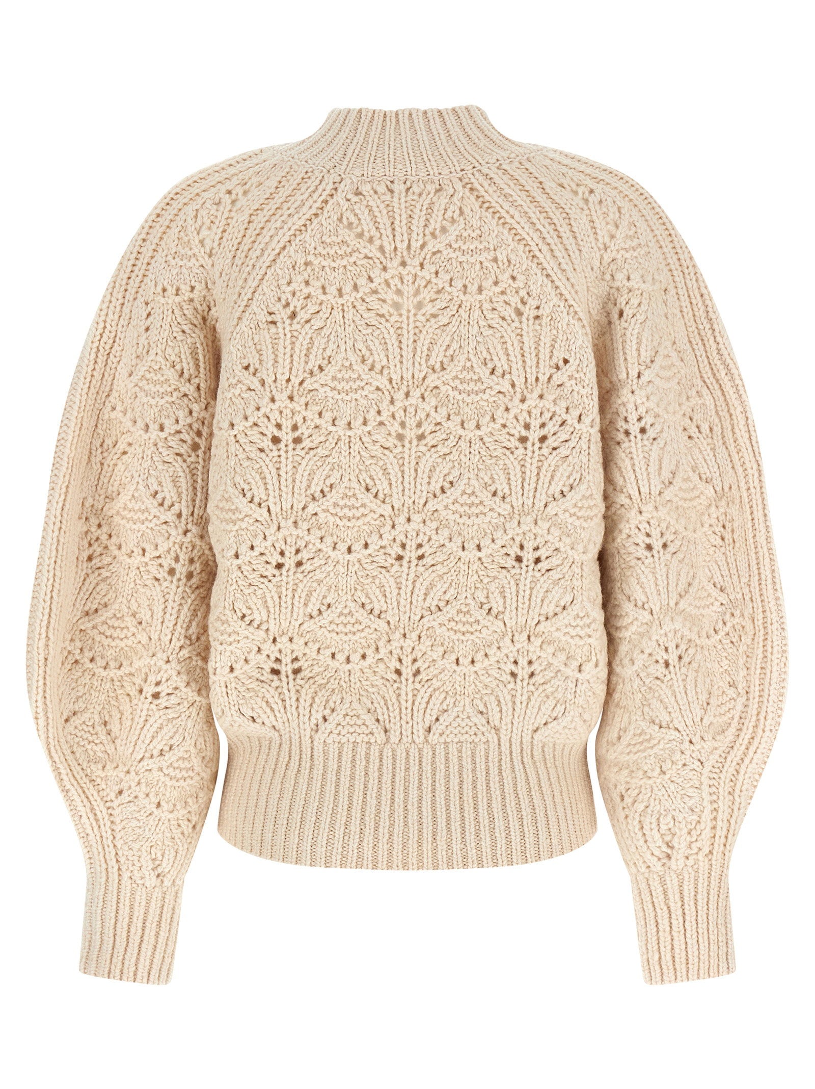 Zimmermann Hypnotic Cable Knit Sweater Beige